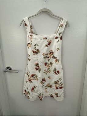 Abercrombie & Fitch Linen Mini Dress Strawberry Print NWT Small Petite